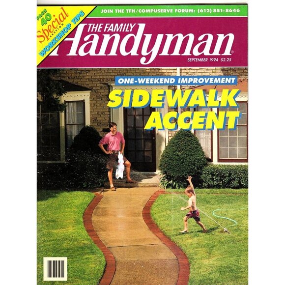 The Family Handyman Magazine DIY Projects Weekend Sidewalk Accent September 1994 - Picture 1 of 1